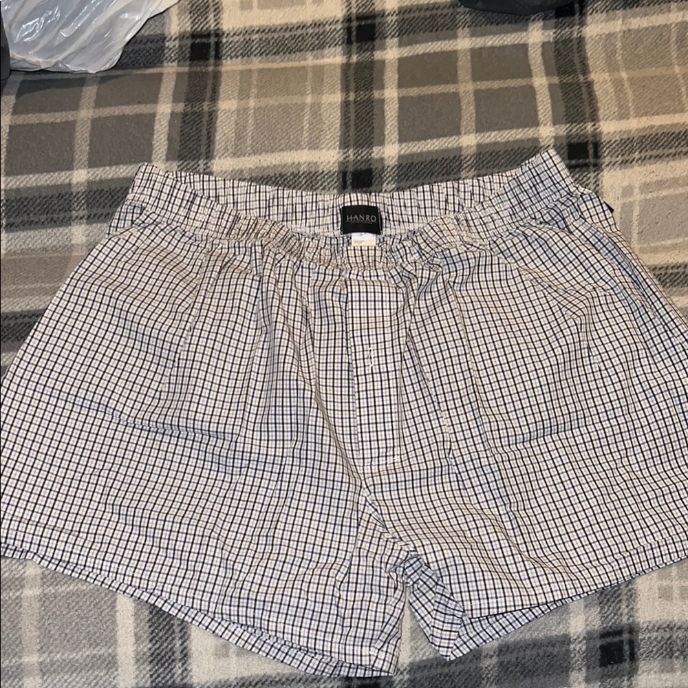 Hanro Men’s Black and White Checkered Boxers